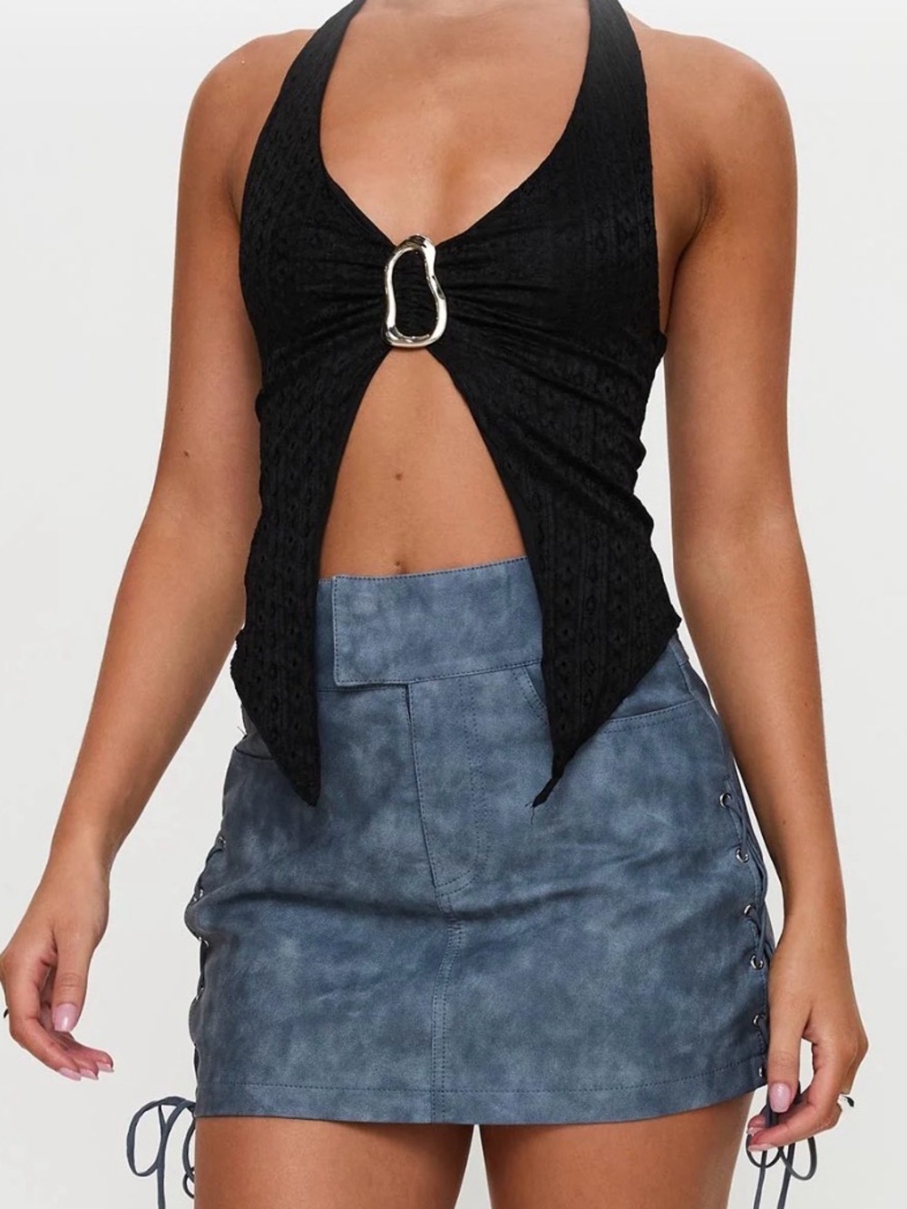 Princess Polly Ceejay leather mini skirt